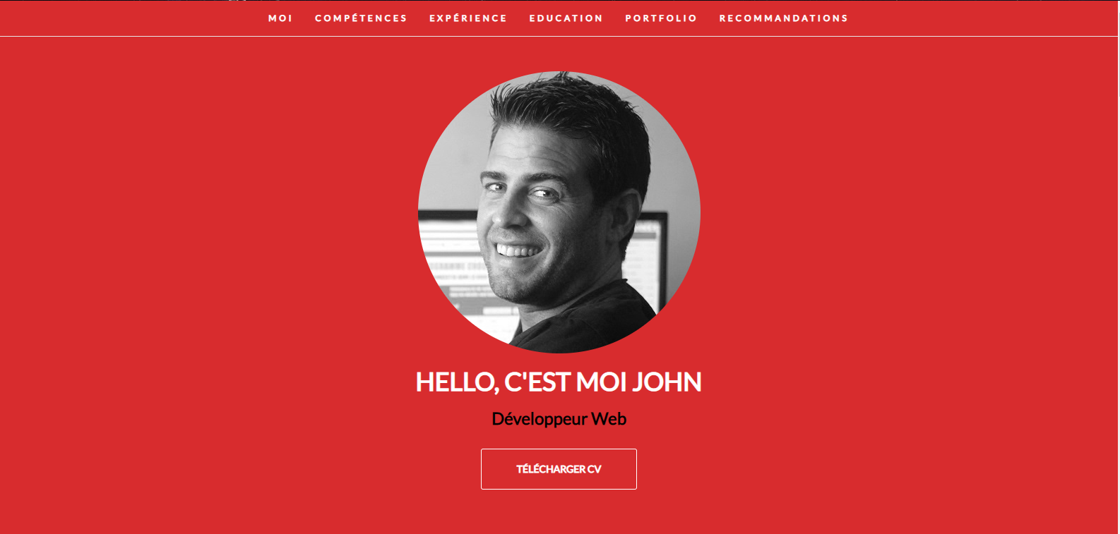 CV Responsive - John Codeur (Formation Complète Développeur Web)